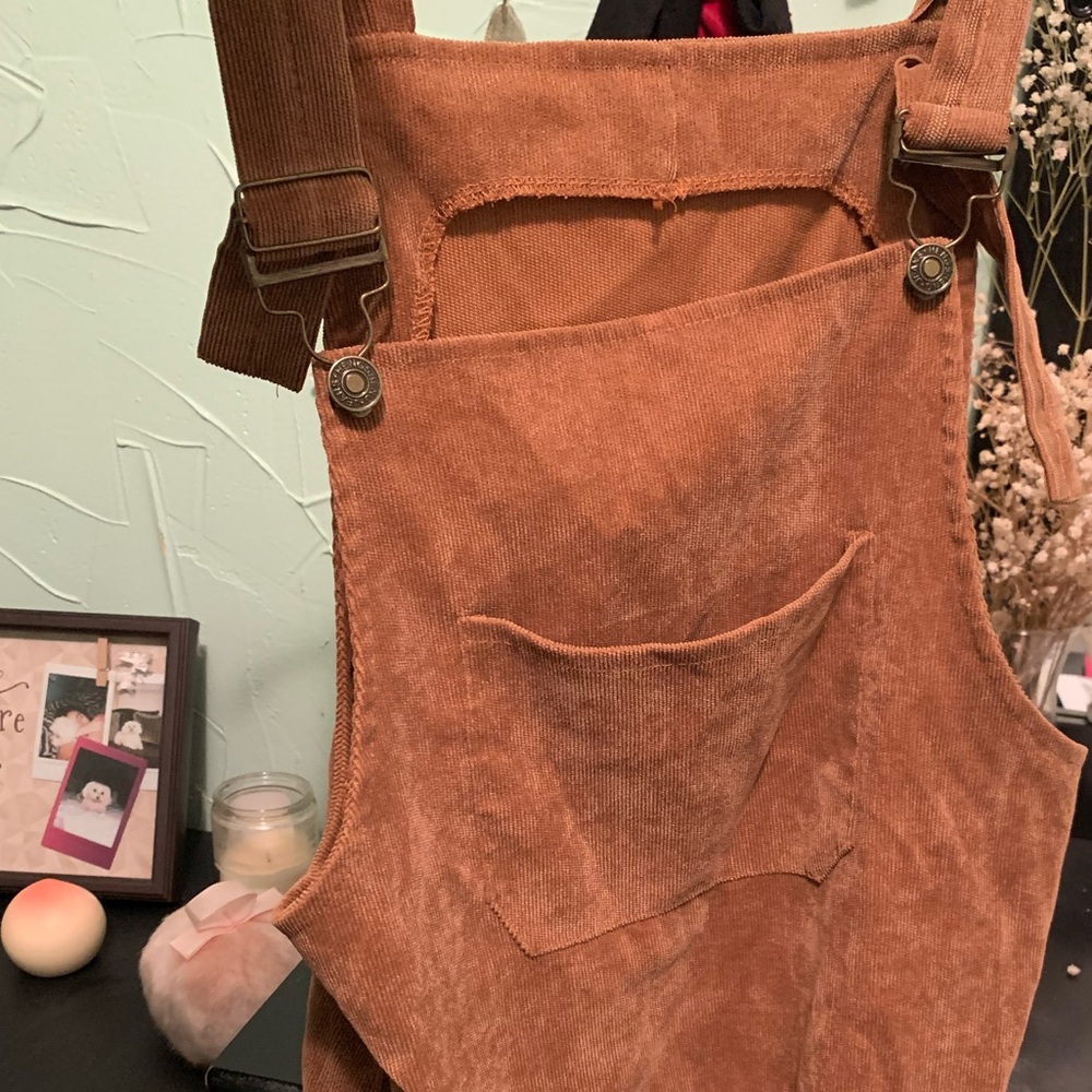 Tan/Brown overall dress